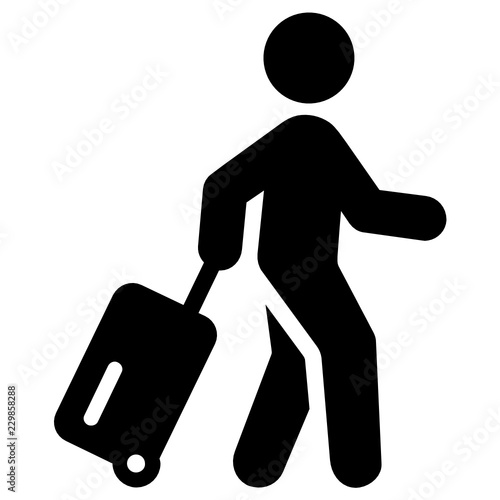 Tourist Traveler Vector Icon