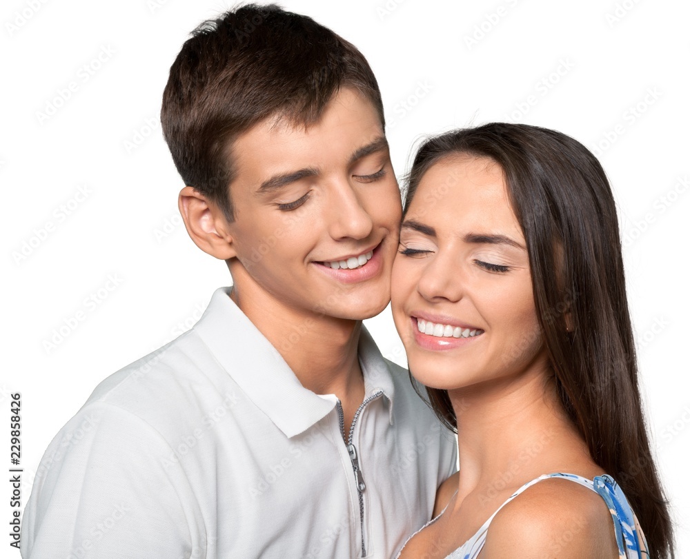 Portrait of Happy Smiling Young Couple Portrait of Happy Smiling Young Couple