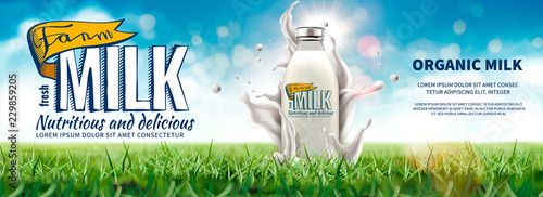 Farm milk banner ads