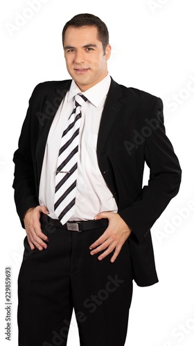 Businessman with hands on hips