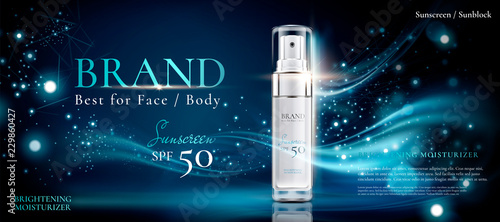Cosmetic spray ad
