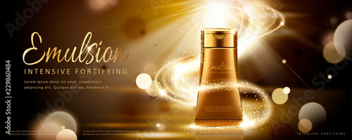 Cosmetic tube ads