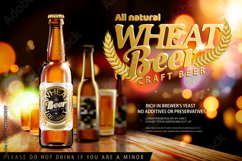 Craft wheat beer ads
