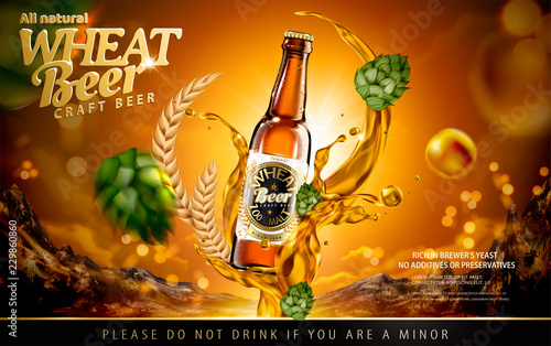 Craft wheat beer ads