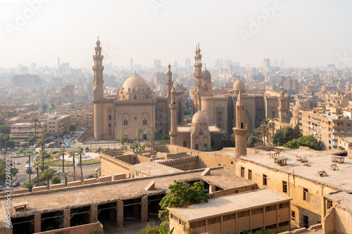 Mosques in Cairo city of Egypt landscape at day photo