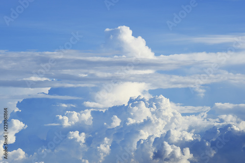 Fototapeta Naklejka Na Ścianę i Meble -  Beautiful clouds with blue sky background
