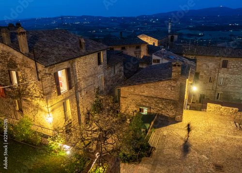 Todi (Umbria, Italy) - The suggestive medieval town of Umbria region, in a summer evening.