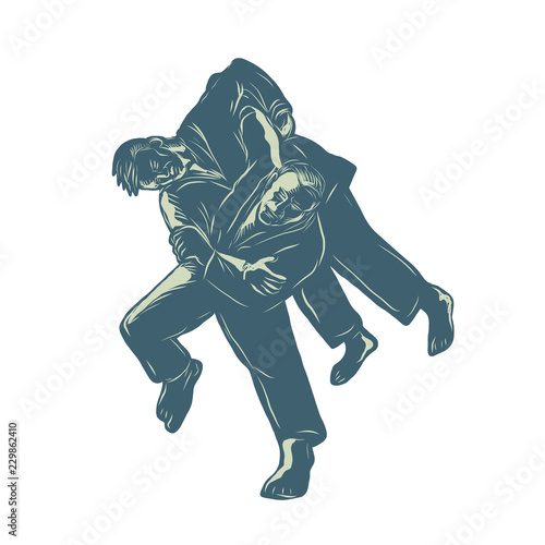 Judo Scratchboard