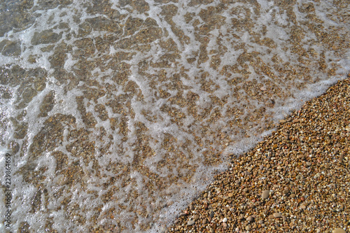 colored stones at the bottom of the sea 