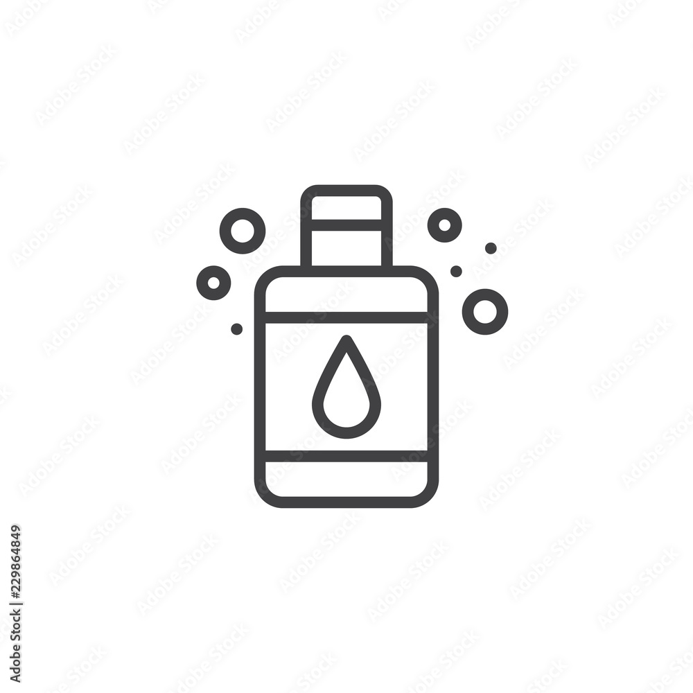 Liquid soap bottle outline icon. linear style sign for mobile concept and web design. Pump dispenser bottle simple line vector icon. Symbol, logo illustration. Pixel perfect vector graphics Liquid soap bottle outline icon. linear style sign for mobile concept and web design. Pump dispenser bottle simple line vector icon. Symbol, logo illustration. Pixel perfect vector graphics