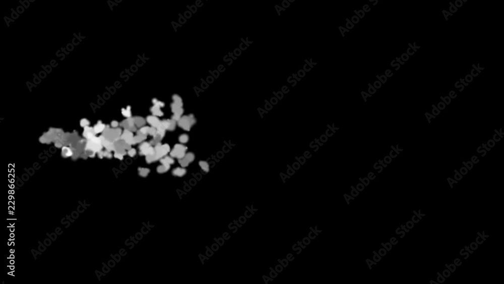 Blowing smoke effect. Motion effect on isolated black background. 4K footage video Blowing smoke effect. Motion effect on isolated black background. 4K footage video