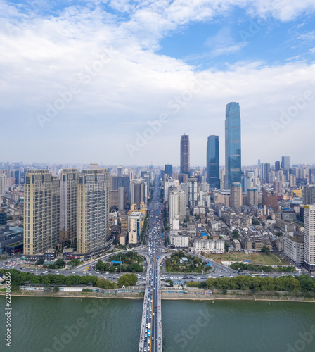 aerial view of modern changsha