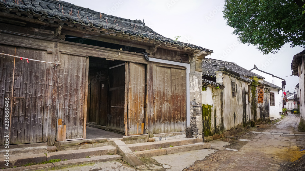 Old narrow streets of Tongli in China