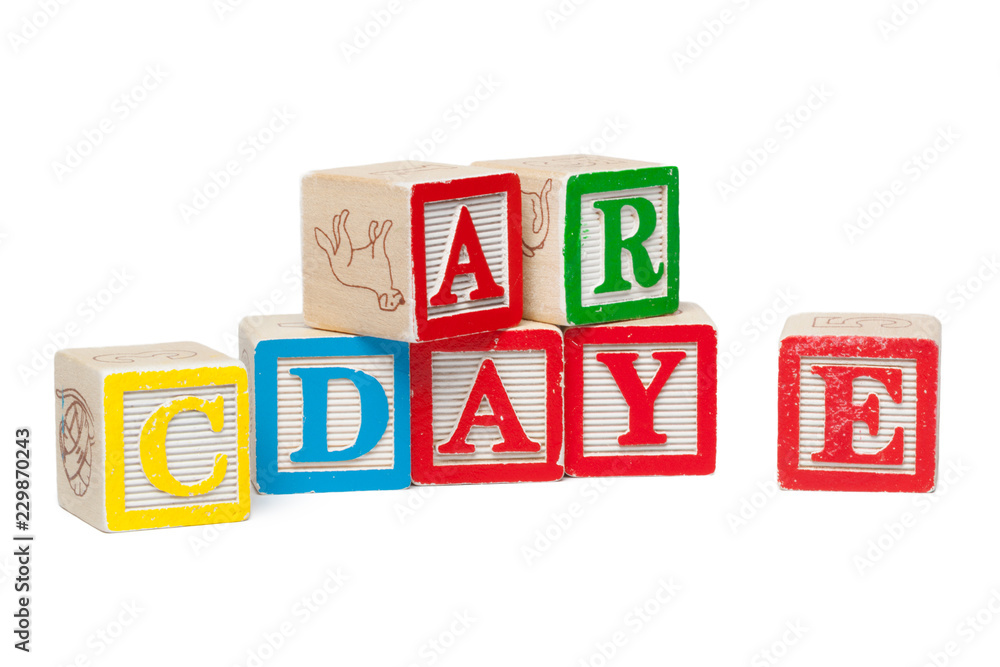 Wooden alphabet blocks isolated on white background Wooden alphabet blocks isolated on white background