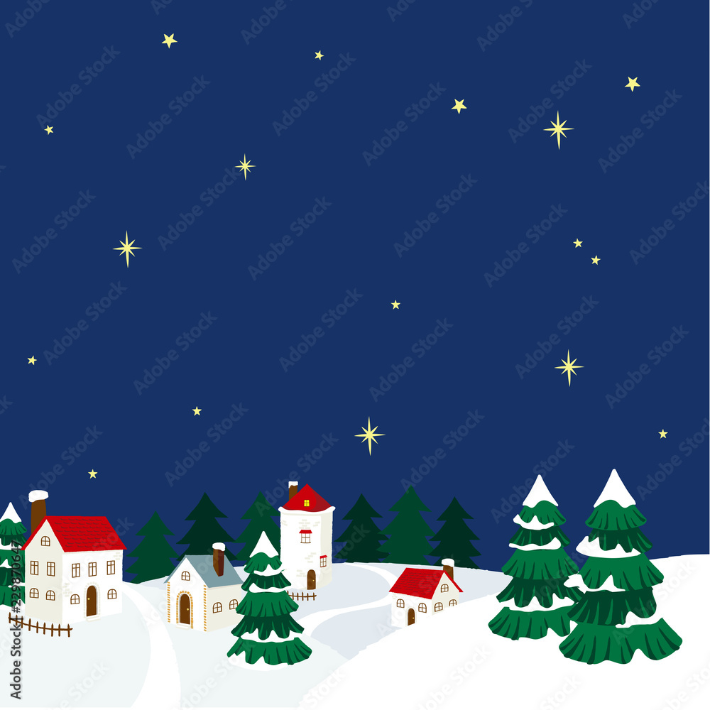 クリスマス 町並みイラスト Stock ベクター Adobe Stock