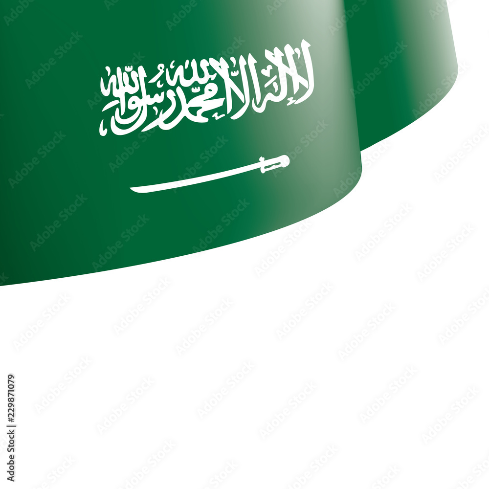 Saudi Arabia flag, vector illustration on a white background Saudi Arabia flag, vector illustration on a white background
