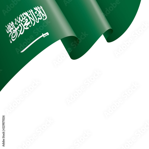 Saudi Arabia flag, vector illustration on a white background