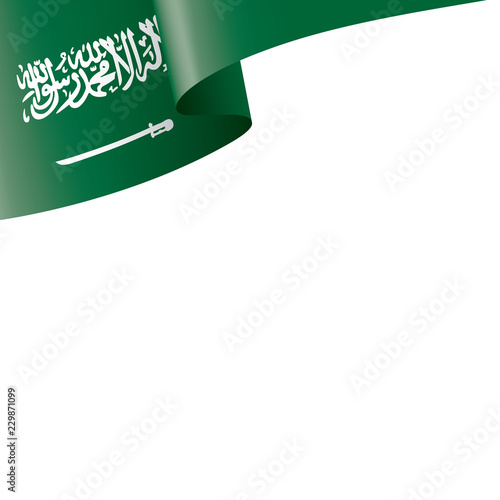 Saudi Arabia flag, vector illustration on a white background