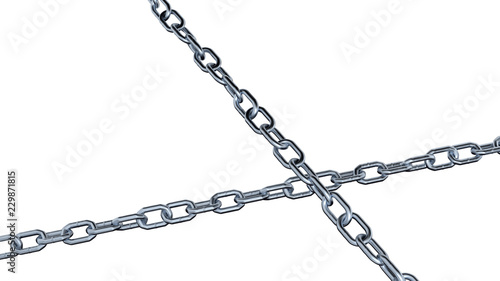 Two Metal Chains with dark links © ShkYo30
