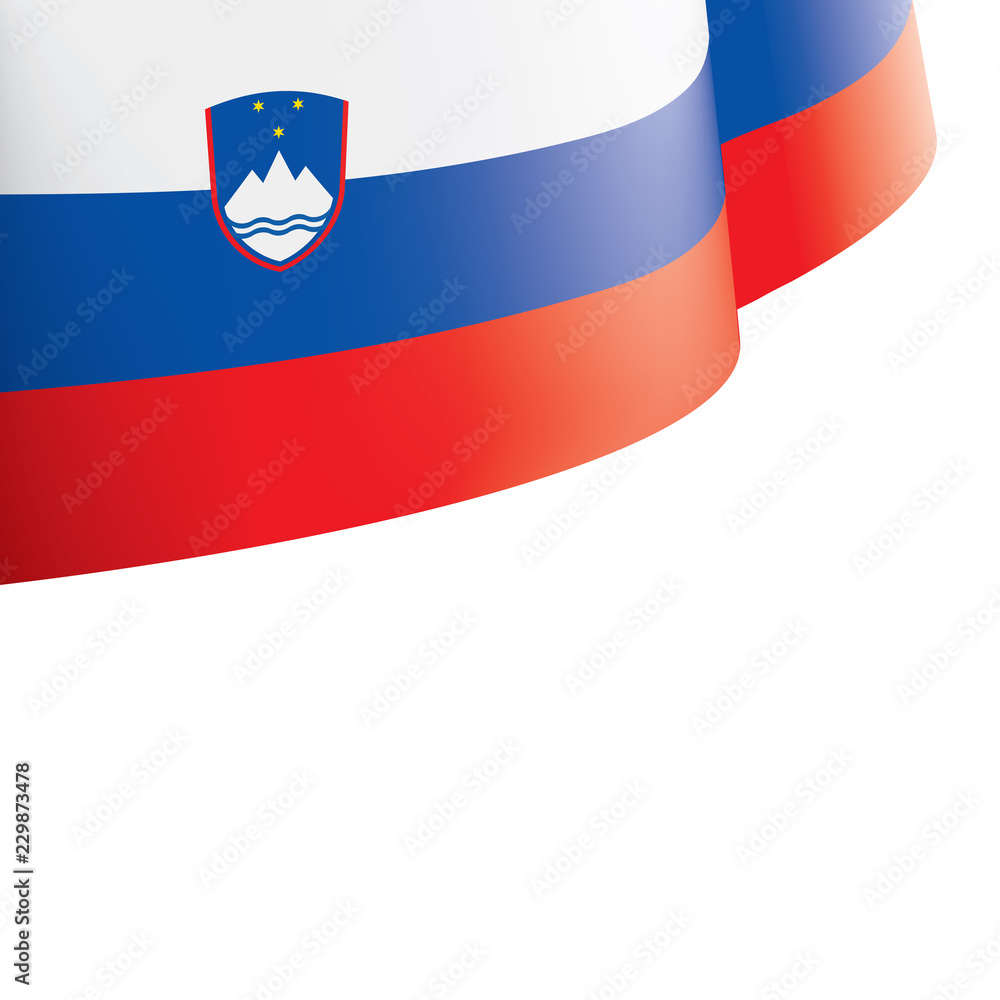 Obraz premium Slovenia flag, vector illustration on a white background