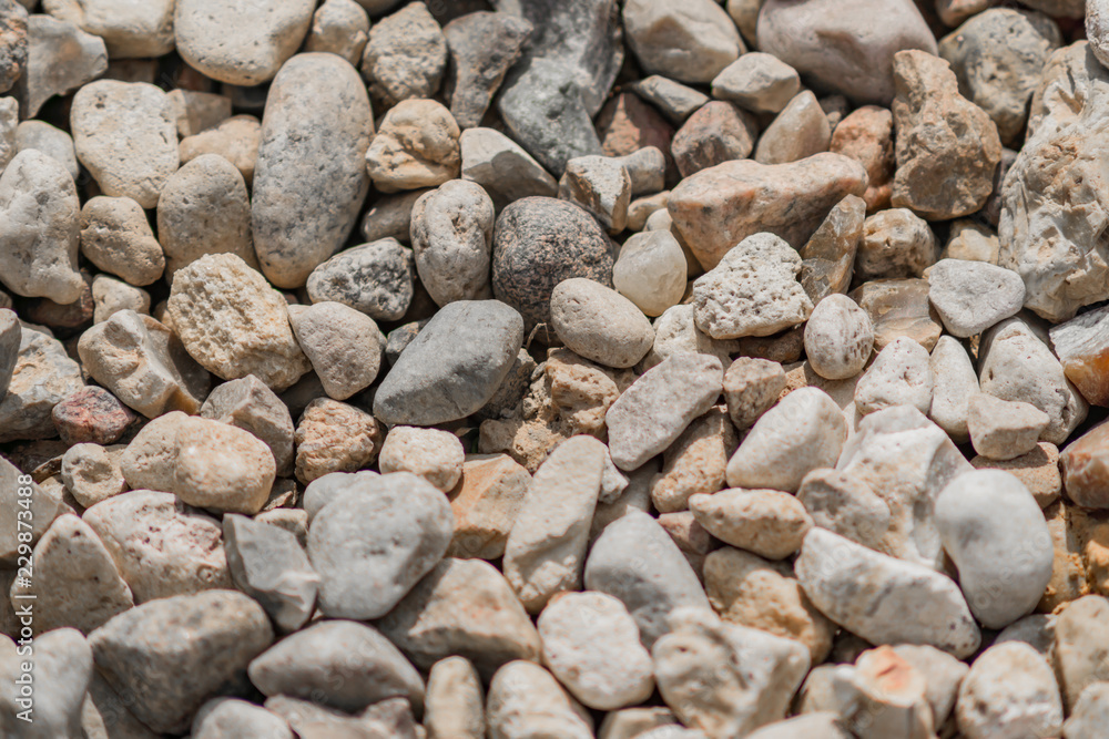 Gravel background texture. Close up of little stones on the ground Gravel background texture. Close up of little stones on the ground