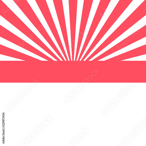 Vector half sunburst background. Pink sunburst background.