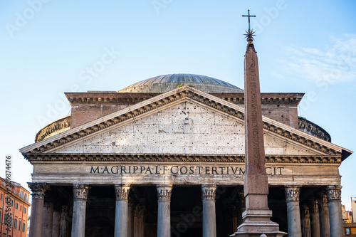 Roman Pantheon with obelisk