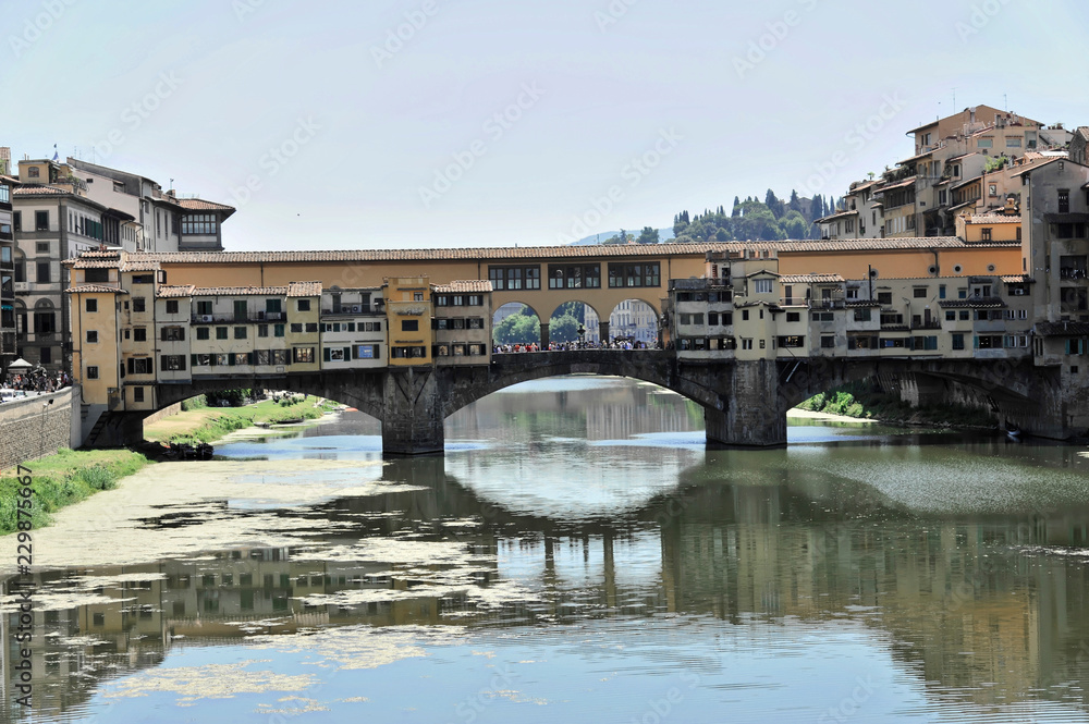 Ponte Vecchio, 14. Jahrhundert, Brücke über den Arno, Florenz, Toskana, Italien, Europa