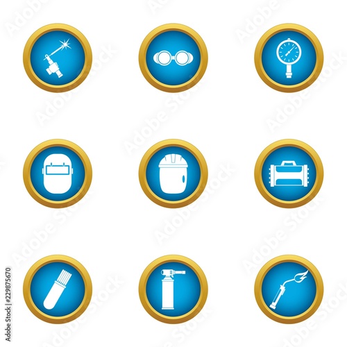 Incus icons set. Flat set of 9 incus vector icons for web isolated on white background
