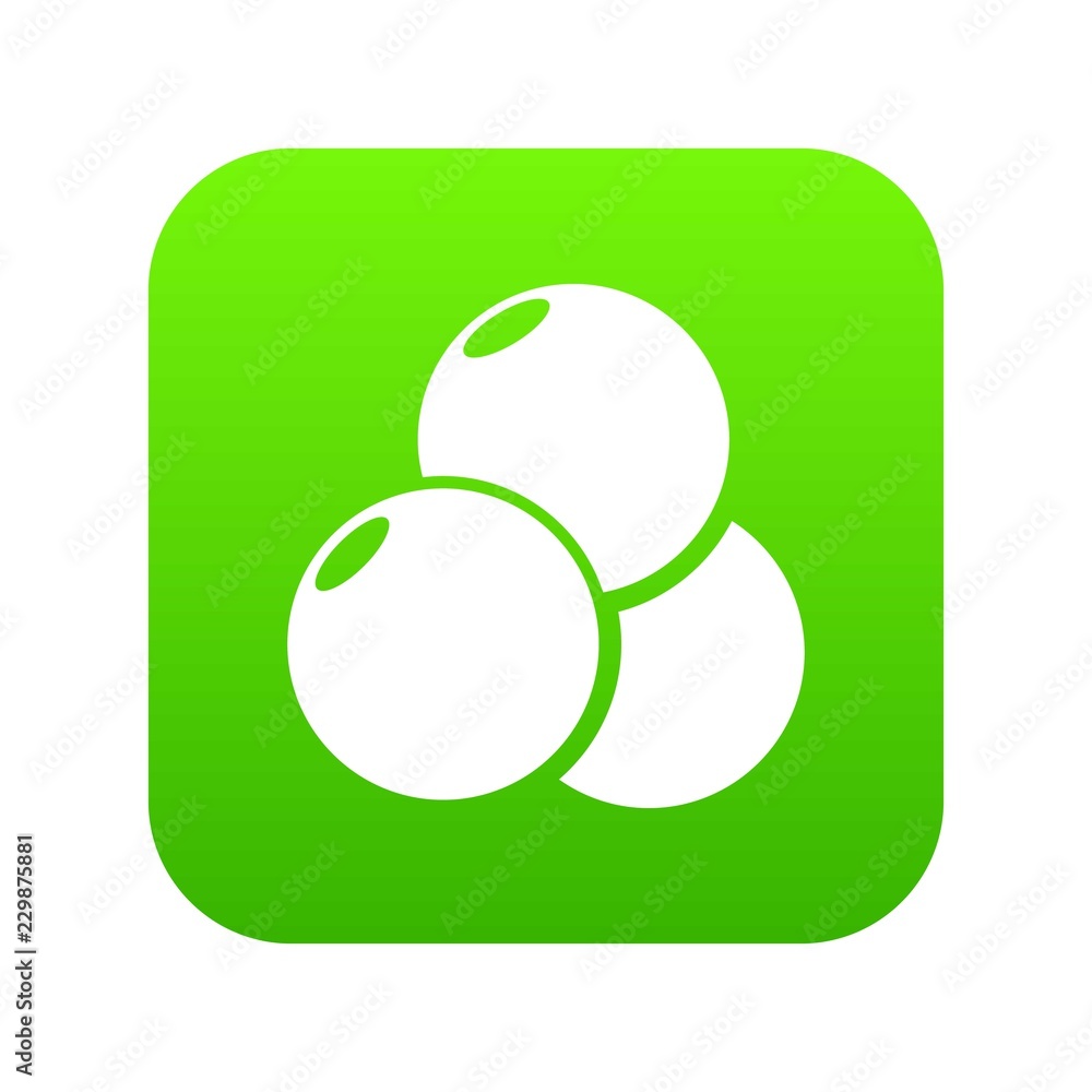 Paintball sport balls icon green vector isolated on white background Paintball sport balls icon green vector isolated on white background