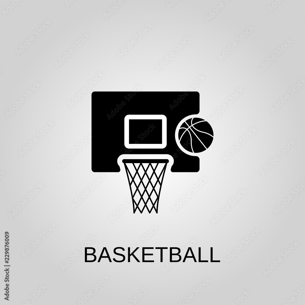 Basketball icon. Basketball symbol. Flat design. Stock - Vector illustration.