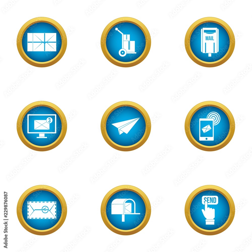 Gpo icons set. Flat set of 9 gpo vector icons for web isolated on white background Gpo icons set. Flat set of 9 gpo vector icons for web isolated on white background
