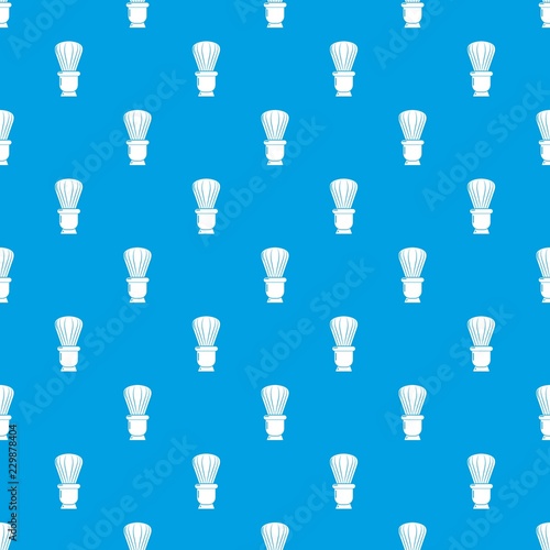 Shaving brush pattern vector seamless blue repeat for any use