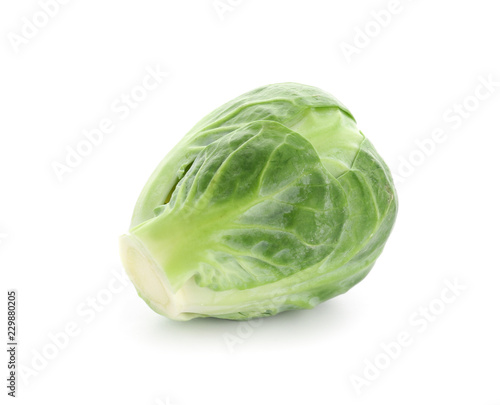 Fresh brussels sprout on white background