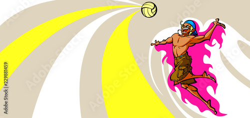 Man playing volleyball