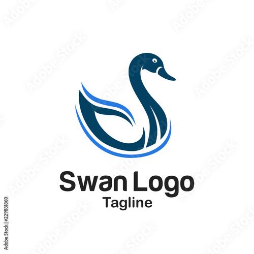 Fototapeta Naklejka Na Ścianę i Meble -  Swan Logo Logo Template