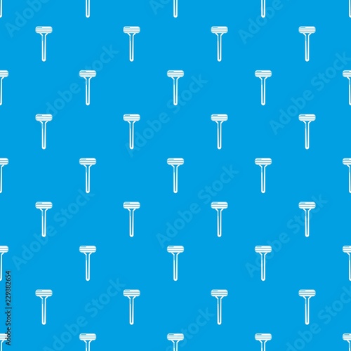 Woman razor pattern vector seamless blue repeat for any use