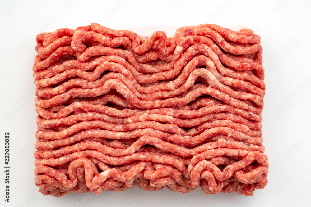 Fototapeta premium Minced meat, pork, beef, forcemeat, isolated on white background