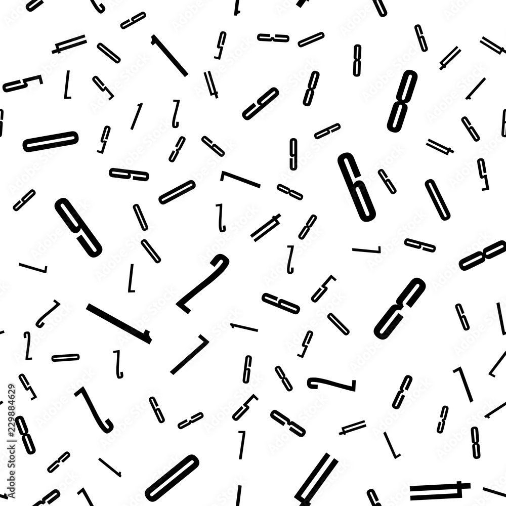 Seamless Pattern with the Numbers Seamless Pattern with the Numbers