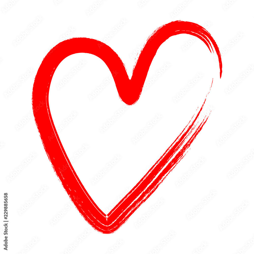 Vector heart with a dry brush. Hand drawn grunge hearts. Love symbol . Valentine day. grunge illustration Vector heart with a dry brush. Hand drawn grunge hearts. Love symbol . Valentine day. grunge illustration