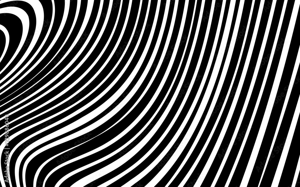 Abstract Warped Black and White Lines Background Abstract Warped Black and White Lines Background