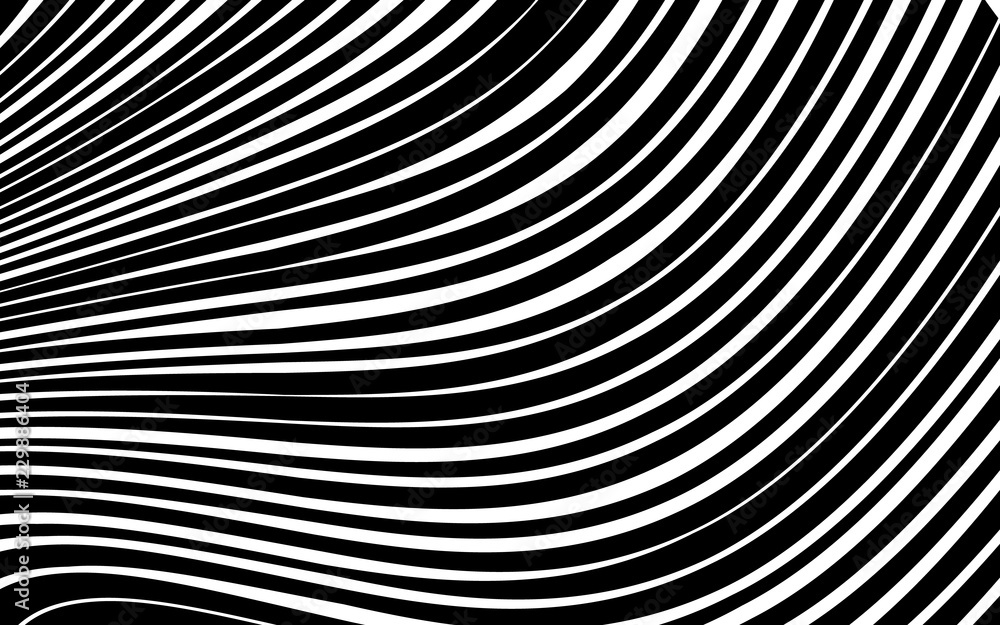 Abstract Warped Black and White Lines Background Abstract Warped Black and White Lines Background