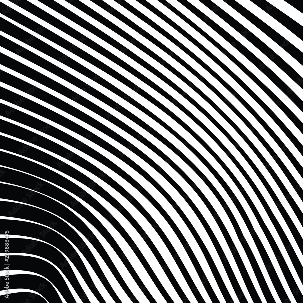 Abstract Warped Black and White Lines Background Abstract Warped Black and White Lines Background