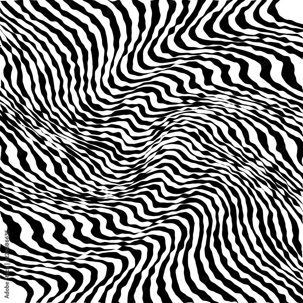 Abstract Warped Black and White Lines Background Abstract Warped Black and White Lines Background