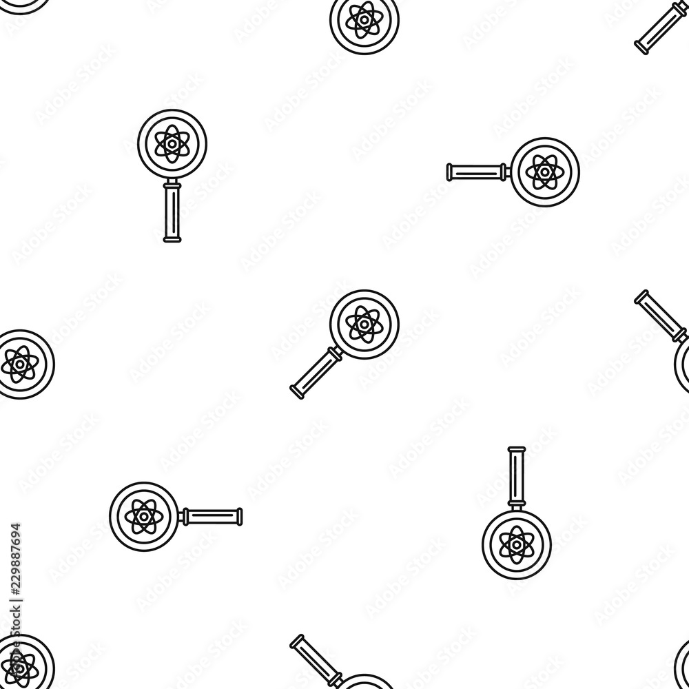 Magnify glass atom pattern seamless vector repeat geometric for any web design Magnify glass atom pattern seamless vector repeat geometric for any web design