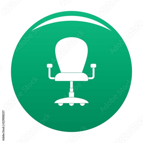 Leather armchair icon. Simple illustration of leather armchair vector icon for any design green