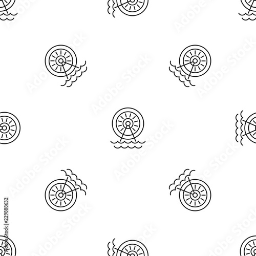 Water energy wheel pattern seamless vector repeat geometric for any web design