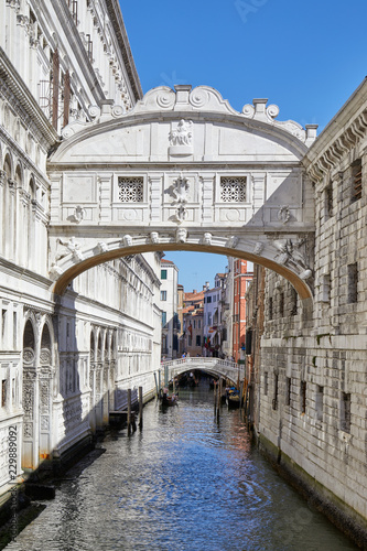 Bridge of Sighs in a sunny day in Venice, Italy © andersphoto