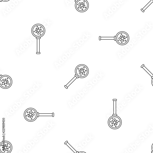 Virus magnify glass pattern seamless vector repeat geometric for any web design