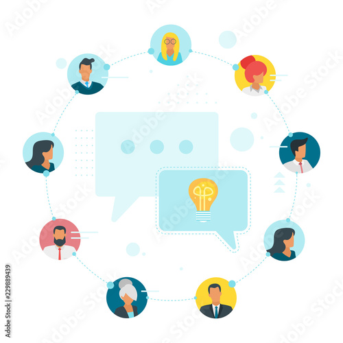 Social network communication.